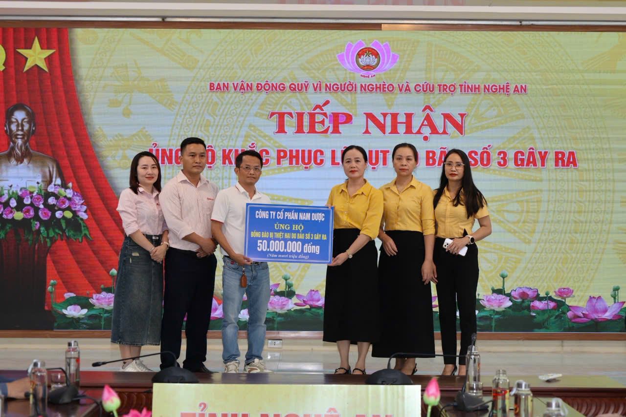 Nam Dược chung tay hướng về đồng bào vùng lũ Nghệ An