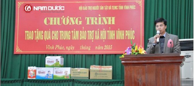 Nam Dược – Tặng quà cho Trung tâm bảo trợ xã hội Vĩnh Phúc