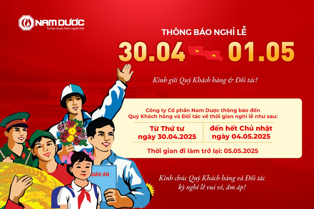 THÔNG BÁO LỊCH NGHỈ LỄ 30/4 – 1/5