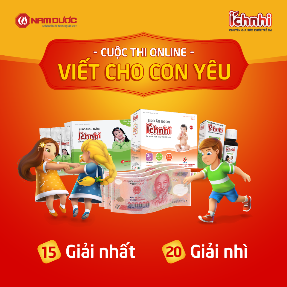 Nhãn hàng Ích Nhi tổ chức cuộc thi “Viết cho con yêu”